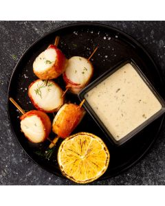 Raw Uncured Bacon Wrapped Scallops